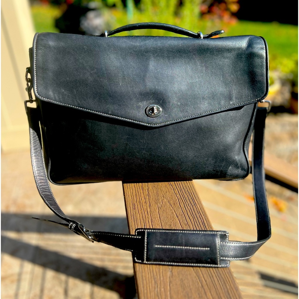 Vintage Coach Leather Attache Messenger Bag F06457